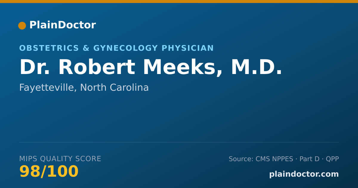 Shareable card for Robert Meeks, M.D. - Obstetrics & Gynecology Physician, Fayetteville, NC