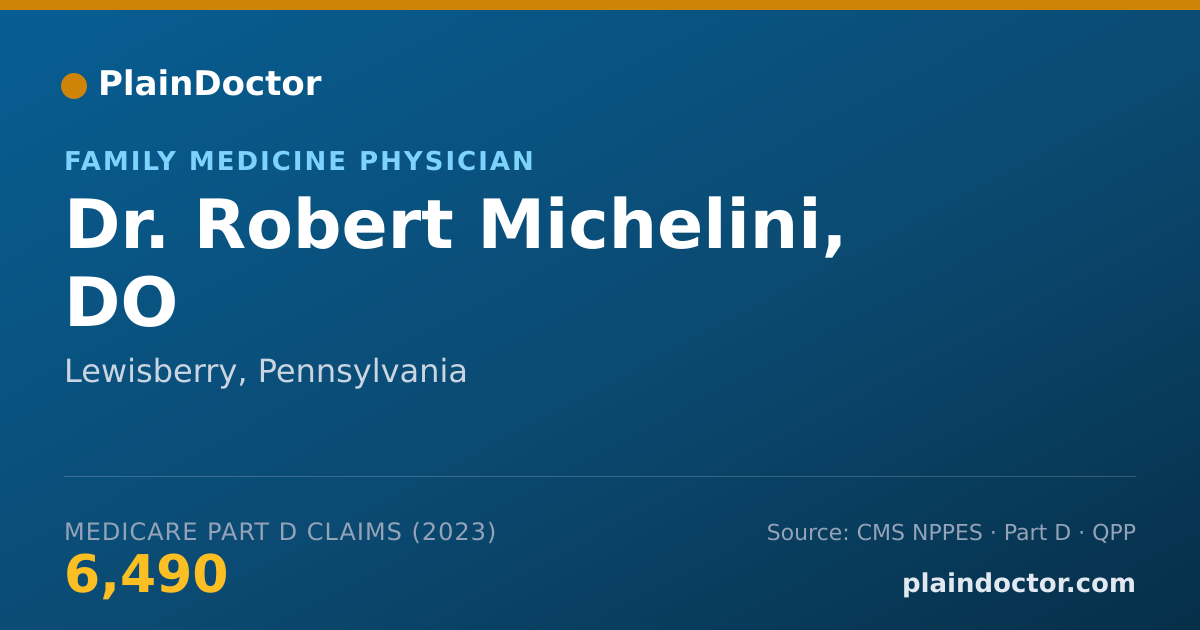 Shareable card for Robert Michelini, DO - Family Medicine Physician, Lewisberry, PA