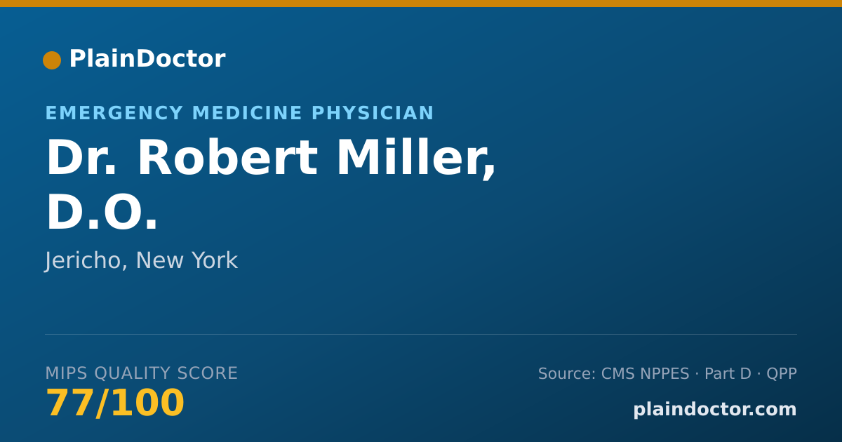 Shareable card for Robert Miller, D.O. - Emergency Medicine Physician, Jericho, NY