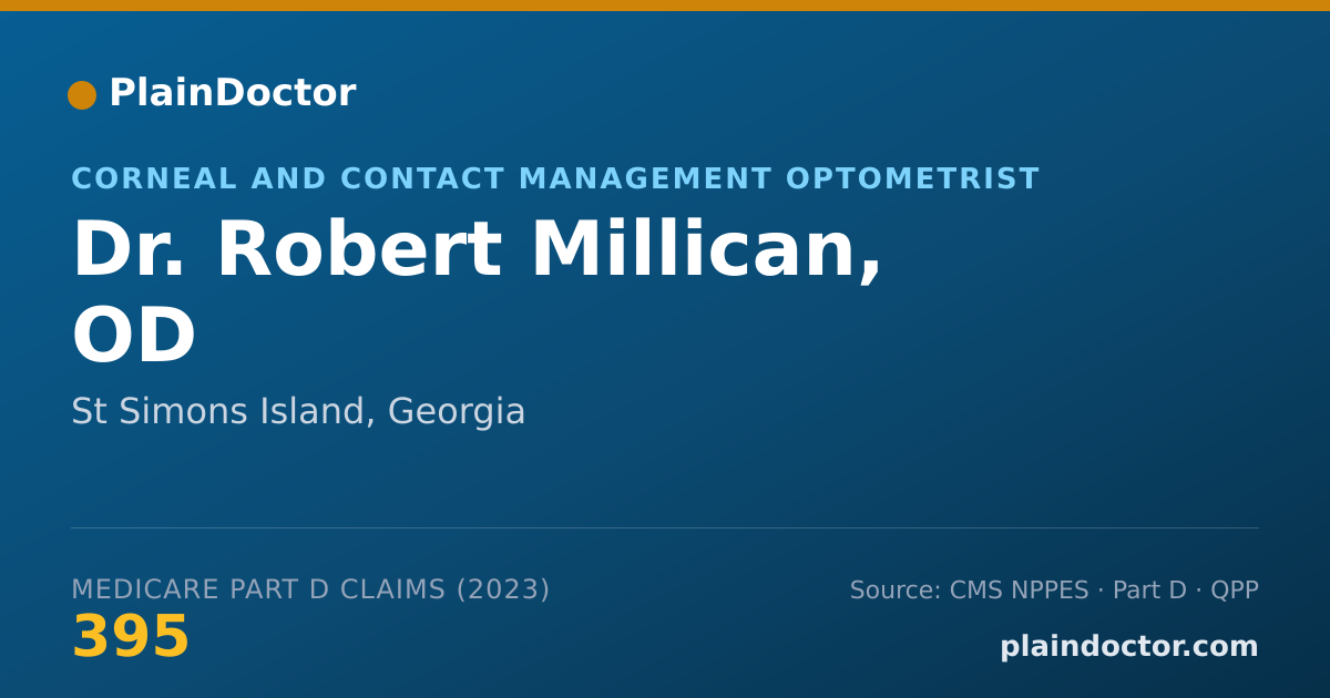 Shareable card for Robert Millican, OD - Corneal and Contact Management Optometrist, St Simons Island, GA