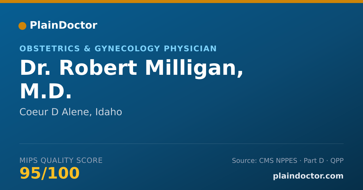 Shareable card for Robert Milligan, M.D. - Obstetrics & Gynecology Physician, Coeur D Alene, ID