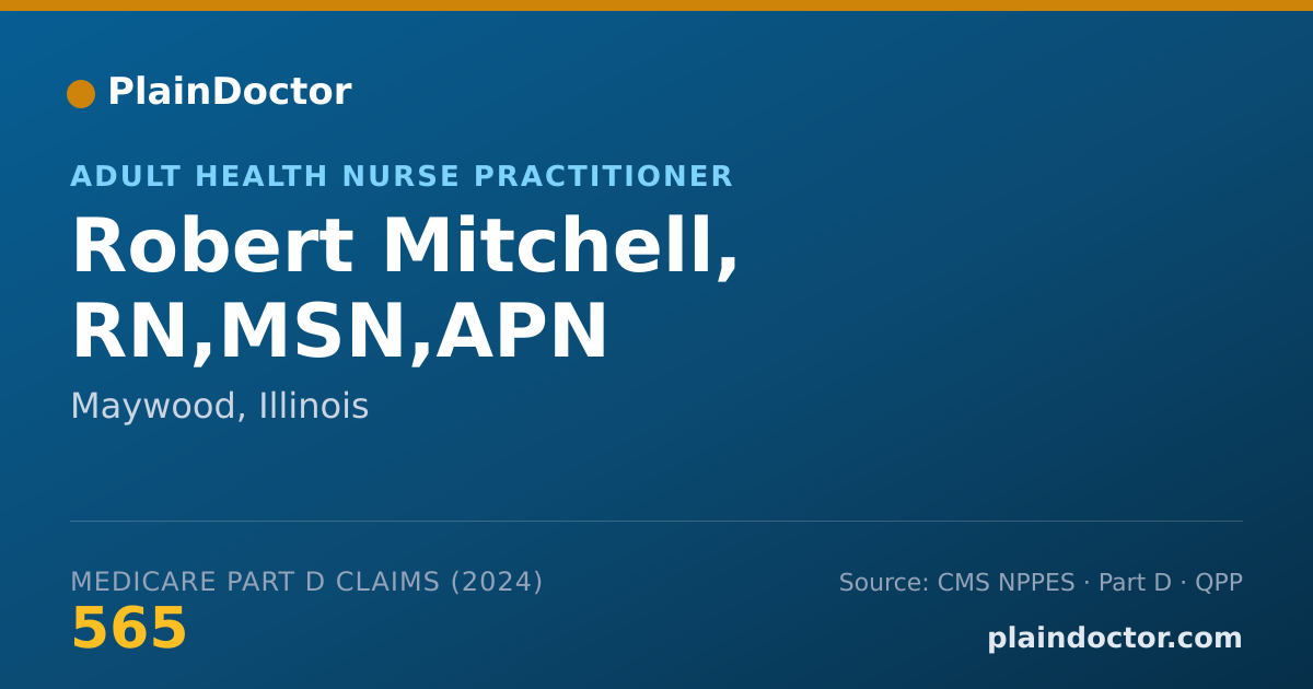 Shareable card for Robert Mitchell, RN,MSN,APN - Adult Health Nurse Practitioner, Maywood, IL
