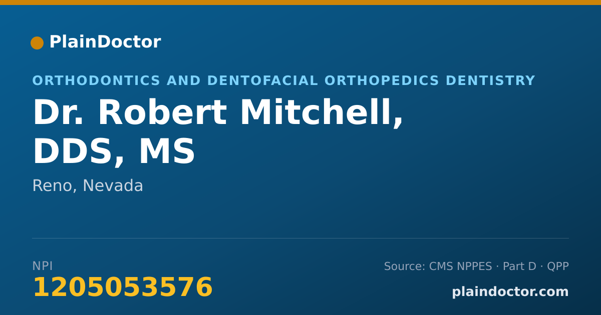 Shareable card for Robert Mitchell, DDS, MS - Orthodontics and Dentofacial Orthopedics Dentistry, Reno, NV