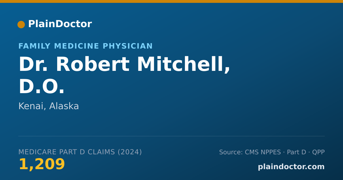 Shareable card for Robert Mitchell, D.O. - Family Medicine Physician, Kenai, AK