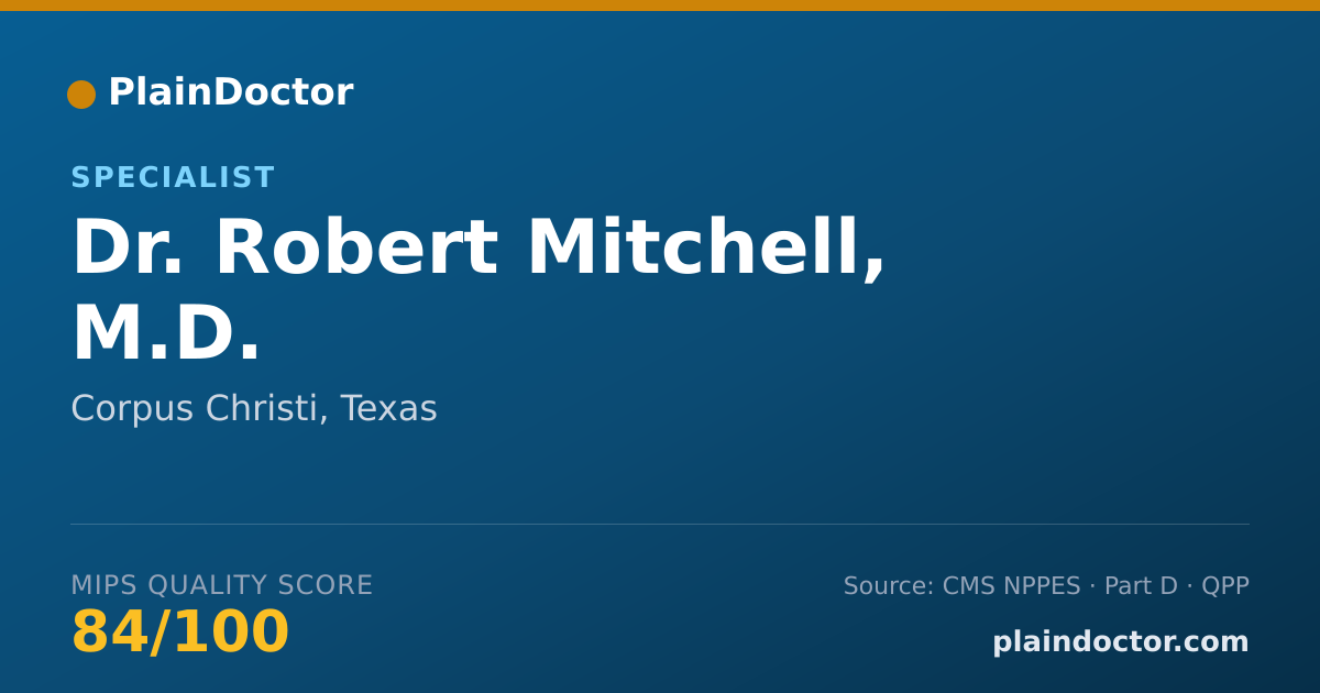 Shareable card for Robert Mitchell, M.D. - Specialist, Corpus Christi, TX