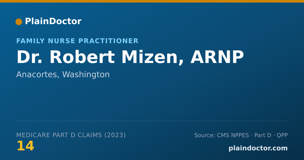 Shareable card for Robert Mizen, ARNP - Family Nurse Practitioner, Anacortes, WA