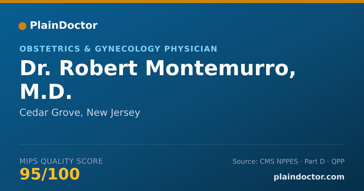 Shareable card for Robert Montemurro, M.D. - Obstetrics & Gynecology Physician, Cedar Grove, NJ