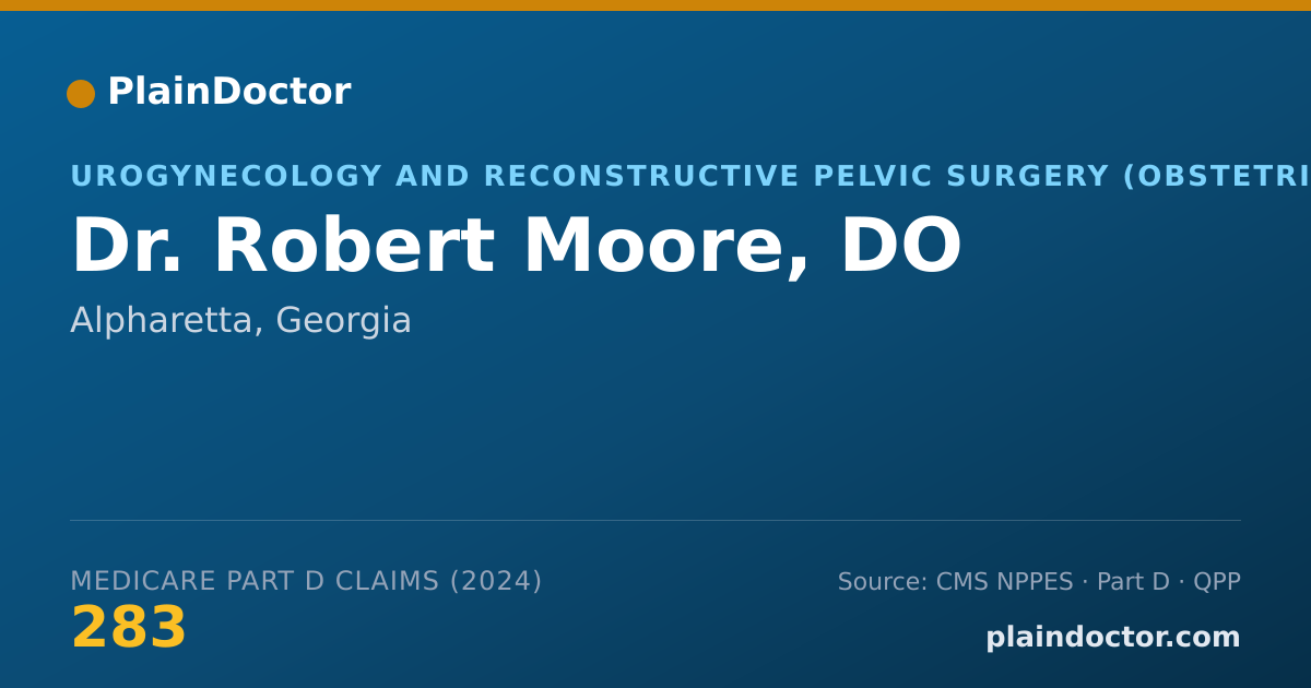 Shareable card for Robert Moore, DO - Urogynecology and Reconstructive Pelvic Surgery (Obstetrics & Gynecology) Physician, Alpharetta, GA