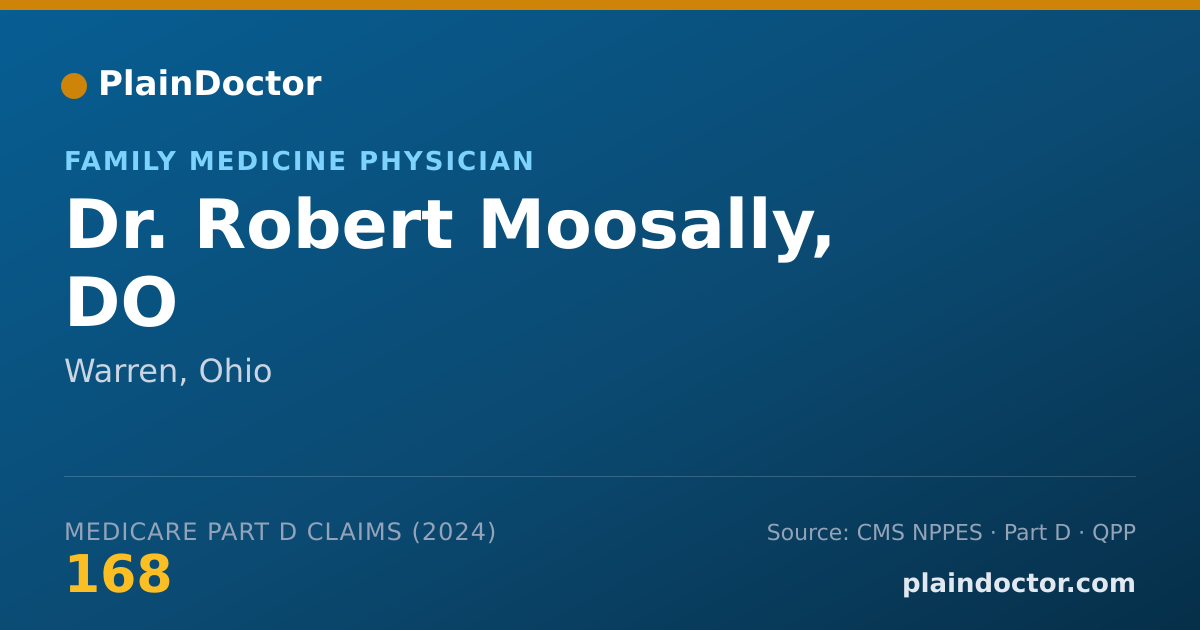 Shareable card for Robert Moosally, DO - Family Medicine Physician, Warren, OH
