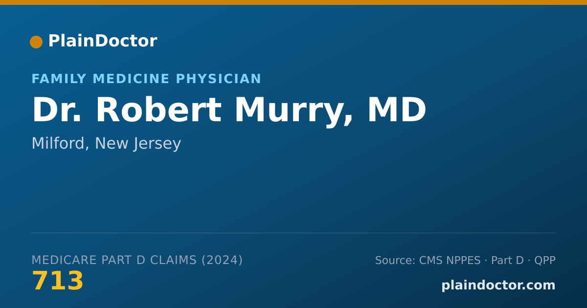 Shareable card for Robert Murry, MD - Family Medicine Physician, Milford, NJ