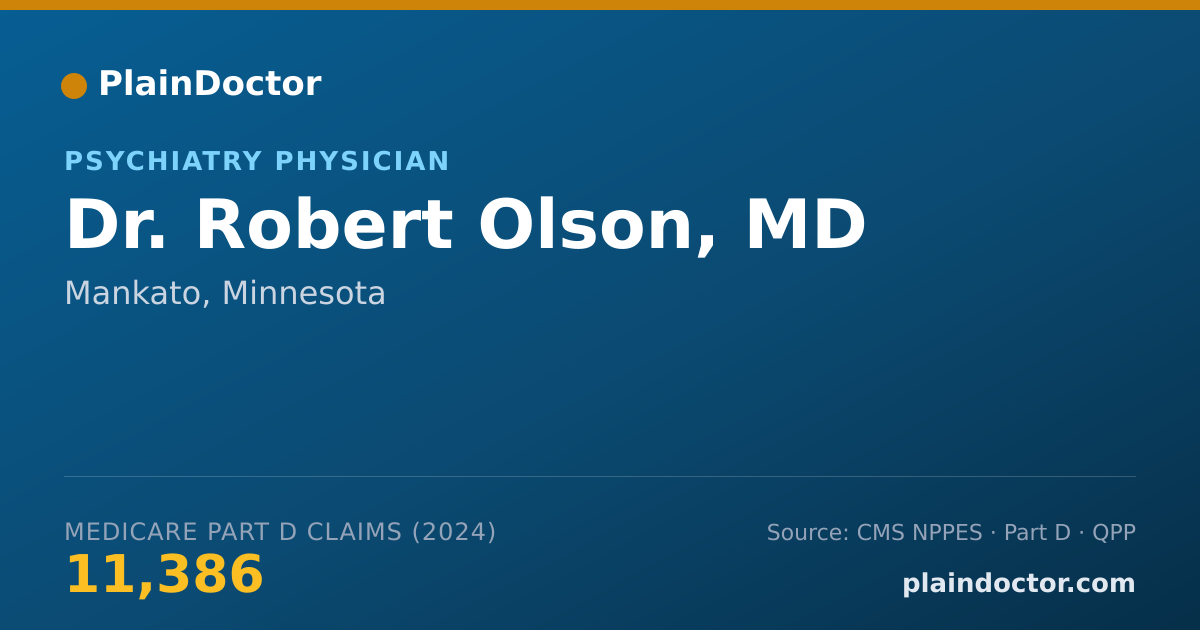 Shareable card for Robert Olson, MD - Psychiatry Physician, Mankato, MN