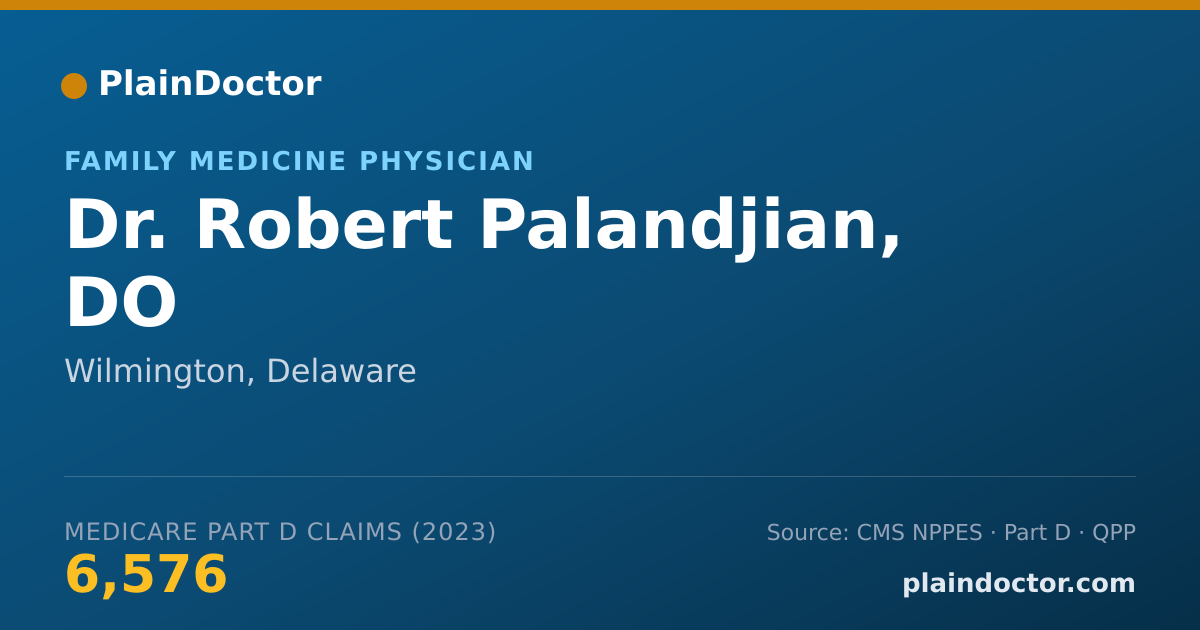 Shareable card for Robert Palandjian, DO - Family Medicine Physician, Wilmington, DE