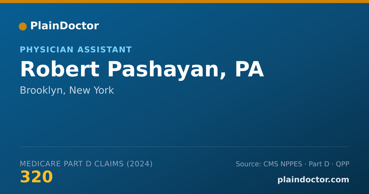 Shareable card for Robert Pashayan, PA - Physician Assistant, Brooklyn, NY