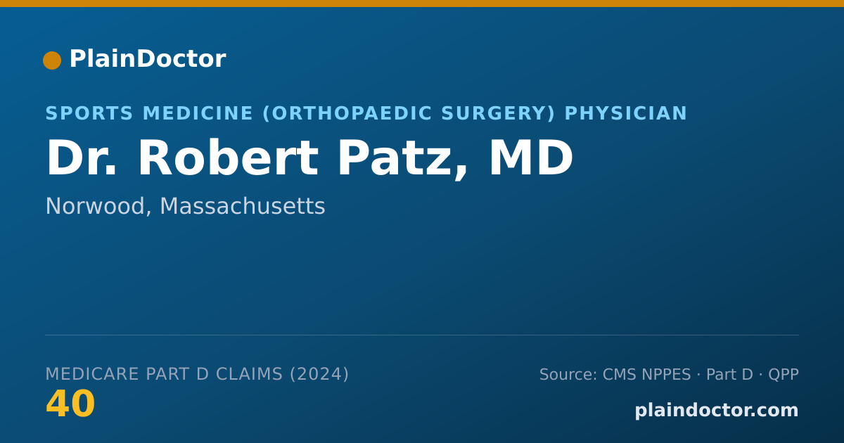 Shareable card for Robert Patz, MD - Sports Medicine (Orthopaedic Surgery) Physician, Norwood, MA