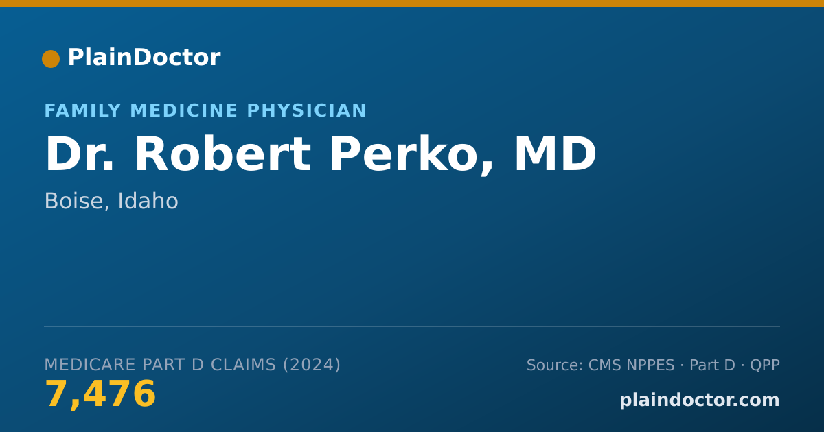 Shareable card for Robert Perko, MD - Family Medicine Physician, Boise, ID