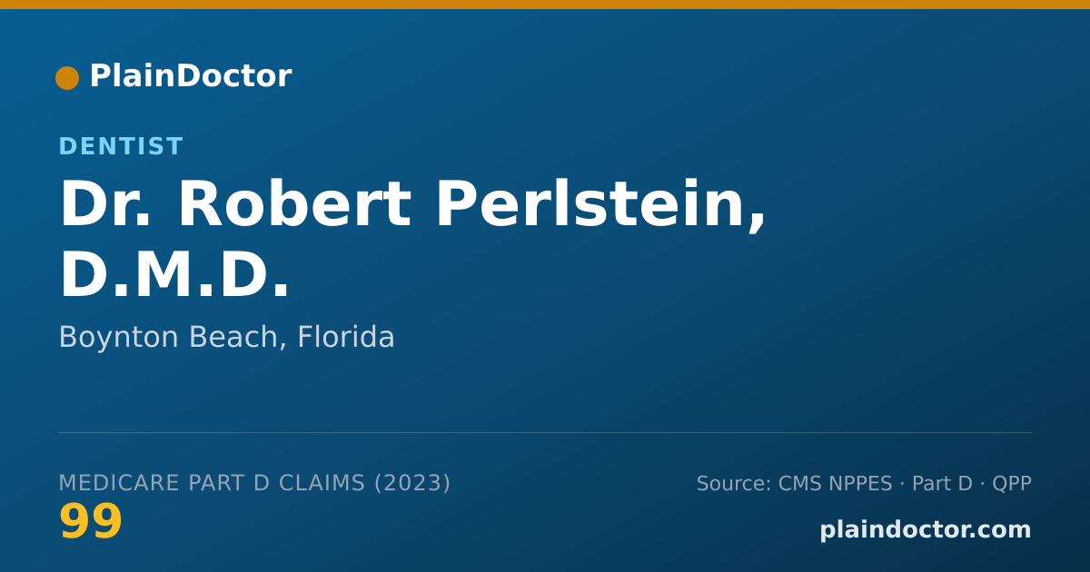 Shareable card for Robert Perlstein, D.M.D. - Dentist, Boynton Beach, FL