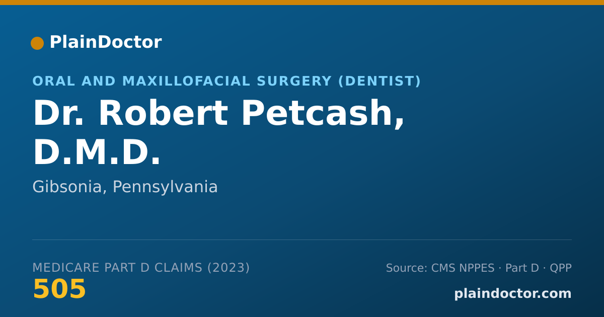 Shareable card for Robert Petcash, D.M.D. - Oral and Maxillofacial Surgery (Dentist), Gibsonia, PA