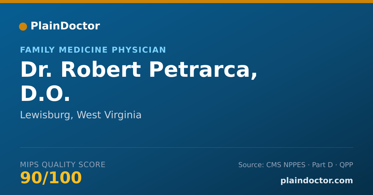 Shareable card for Robert Petrarca, D.O. - Family Medicine Physician, Lewisburg, WV