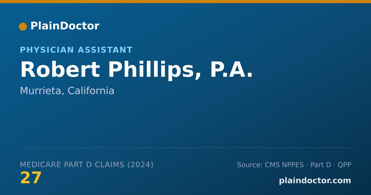 Shareable card for Robert Phillips, P.A. - Physician Assistant, Murrieta, CA
