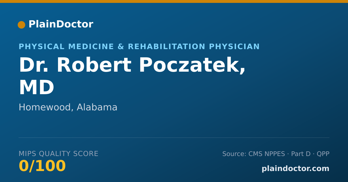 Shareable card for Robert Poczatek, MD - Physical Medicine & Rehabilitation Physician, Homewood, AL