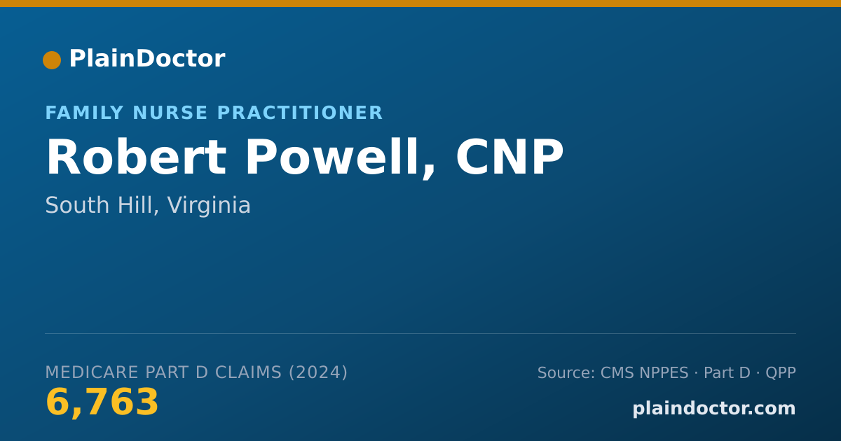 Shareable card for Robert Powell, CNP - Family Nurse Practitioner, South Hill, VA