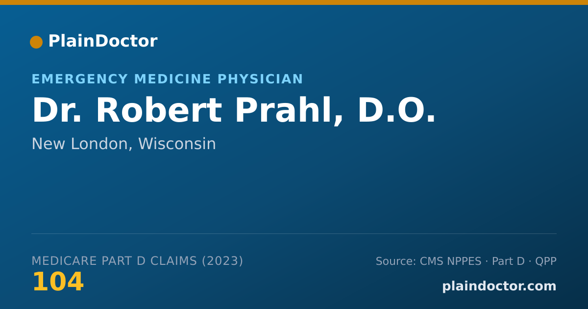 Shareable card for Robert Prahl, D.O. - Emergency Medicine Physician, New London, WI