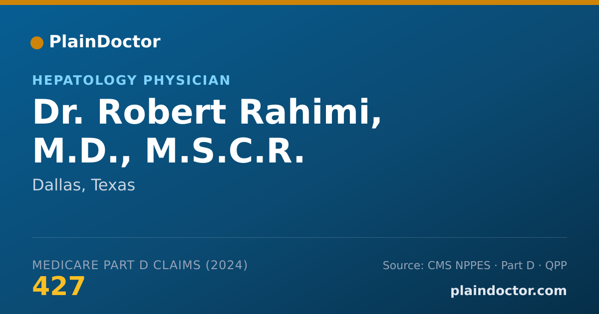 Shareable card for Robert Rahimi, M.D., M.S.C.R. - Internal Medicine Physician, Dallas, TX