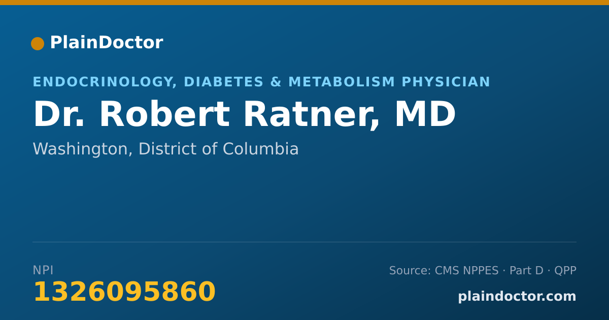 Shareable card for Robert Ratner, MD - Endocrinology, Diabetes & Metabolism Physician, Washington, DC