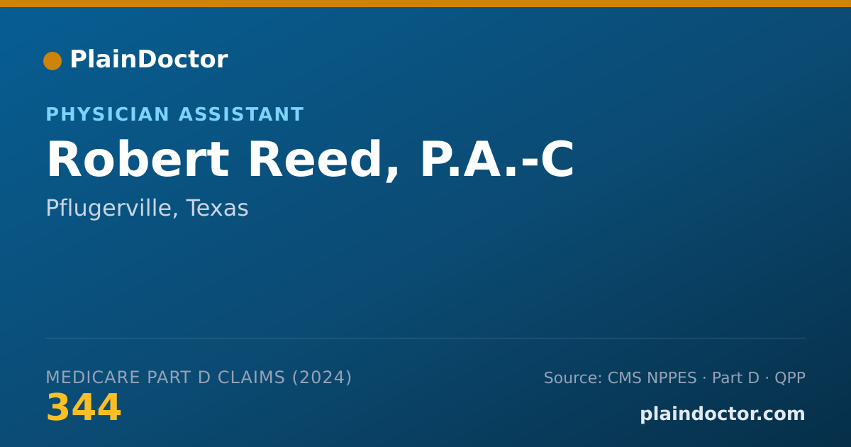 Shareable card for Robert Reed, P.A.-C - Physician Assistant, Pflugerville, TX