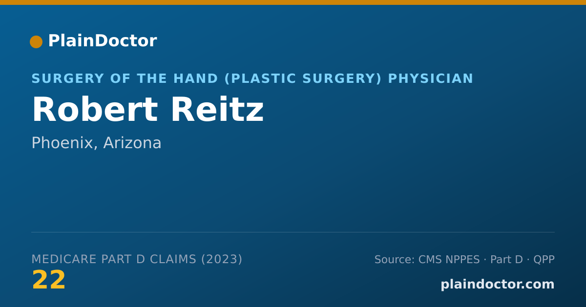 Shareable card for Robert Reitz - Surgery of the Hand (Plastic Surgery) Physician, Phoenix, AZ