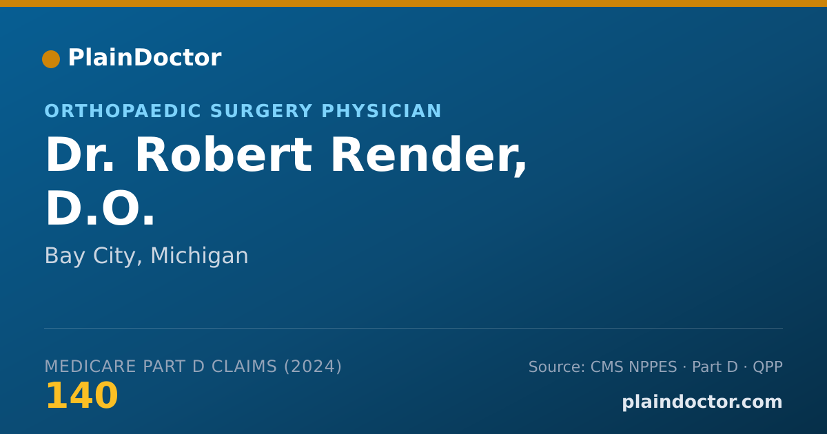 Shareable card for Robert Render, D.O. - Orthopaedic Surgery Physician, Bay City, MI