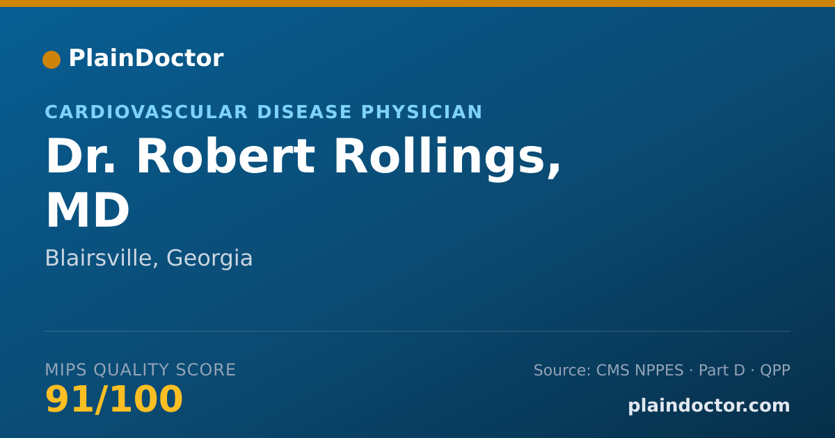Shareable card for Robert Rollings, MD - Cardiovascular Disease Physician, Blairsville, GA