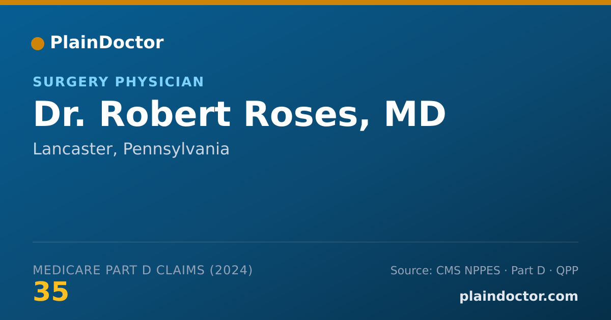 Shareable card for Robert Roses, MD - Surgery Physician, Lancaster, PA