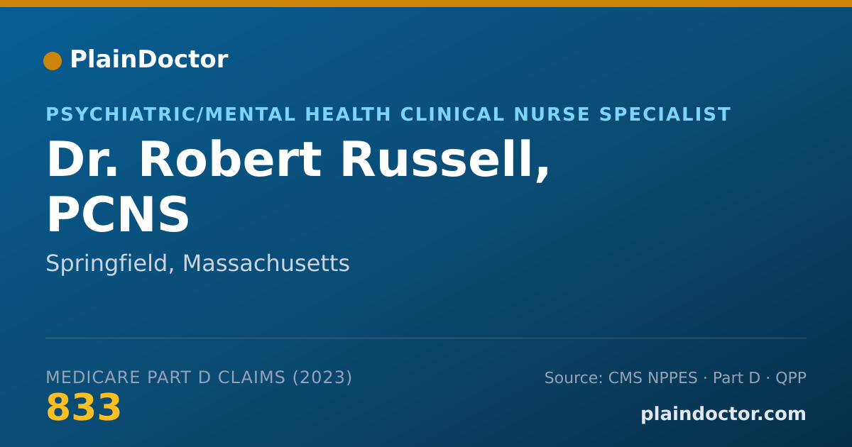 Shareable card for Robert Russell, PCNS - Psychiatric/Mental Health Clinical Nurse Specialist, Springfield, MA