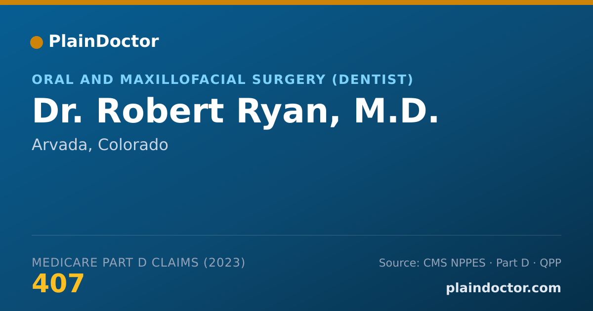 Shareable card for Robert Ryan, M.D. - Oral and Maxillofacial Surgery (Dentist), Arvada, CO