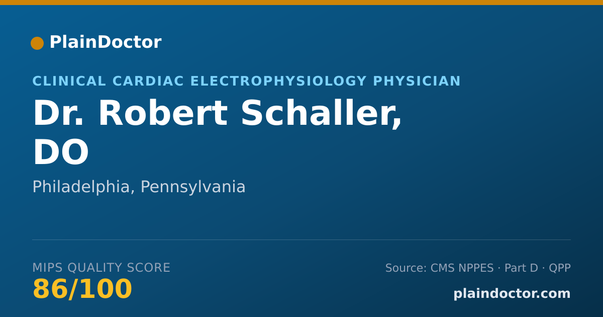Shareable card for Robert Schaller, DO - Cardiovascular Disease Physician, Philadelphia, PA