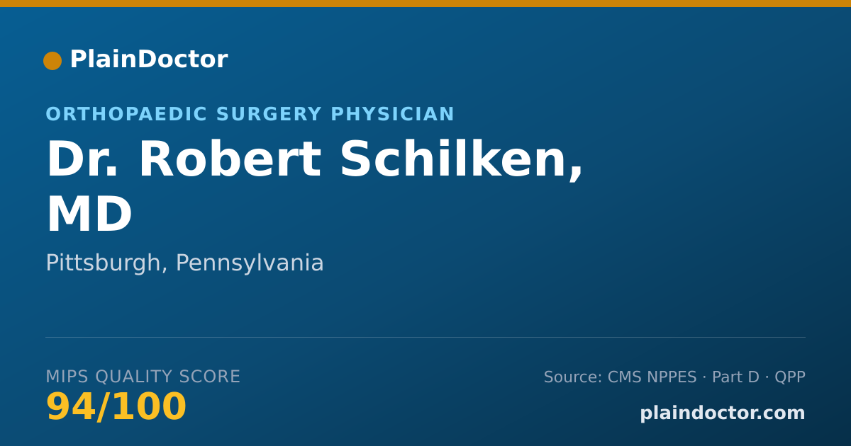 Shareable card for Robert Schilken, MD - Orthopaedic Surgery Physician, Pittsburgh, PA