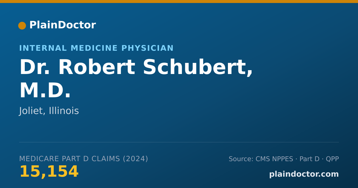 Shareable card for Robert Schubert, M.D. - Internal Medicine Physician, Joliet, IL