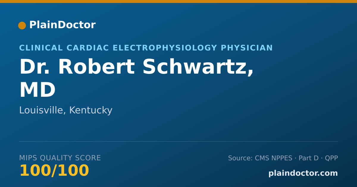 Shareable card for Robert Schwartz, MD - Clinical Cardiac Electrophysiology Physician, Louisville, KY