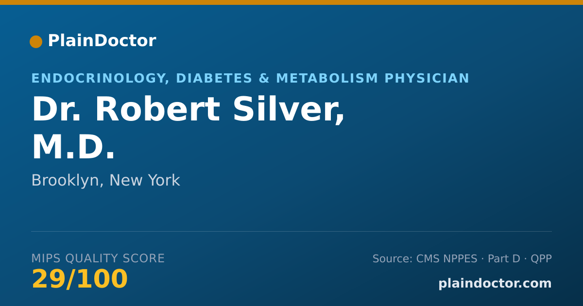 Shareable card for Robert Silver, M.D. - Endocrinology, Diabetes & Metabolism Physician, Brooklyn, NY