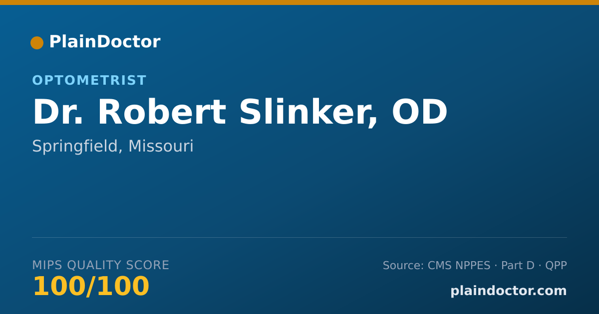 Shareable card for Robert Slinker, OD - Optometrist, Springfield, MO