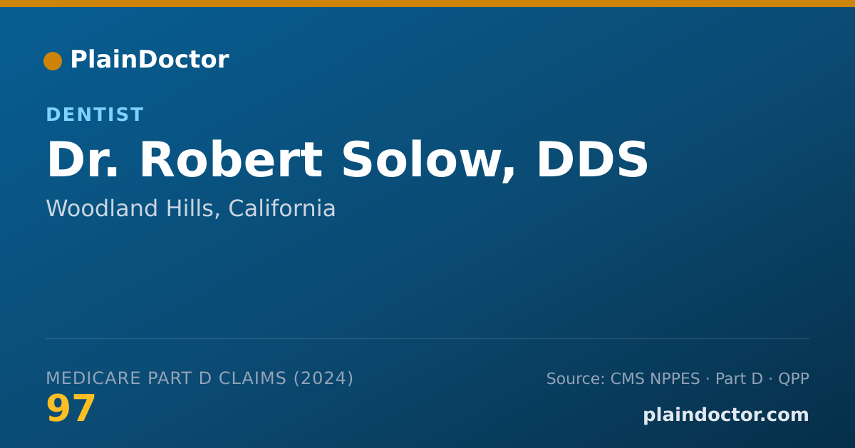Shareable card for Robert Solow, DDS - Dentist, Woodland Hills, CA