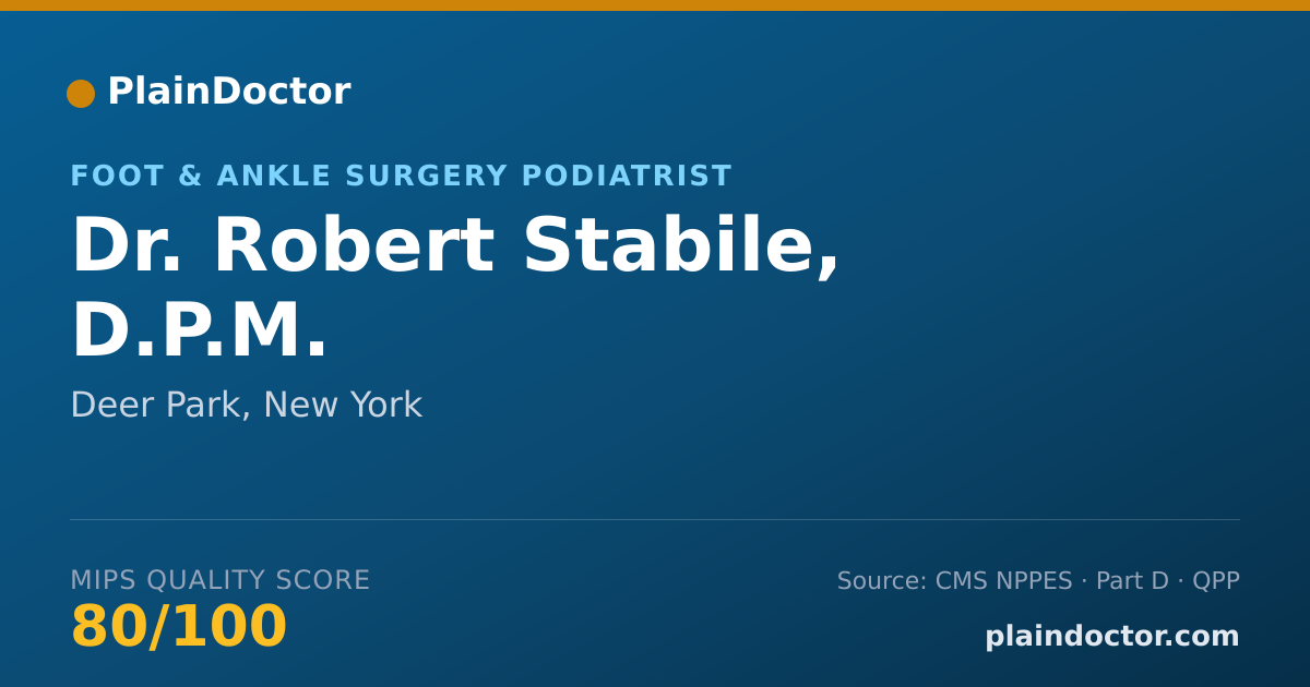 Shareable card for Robert Stabile, D.P.M. - Foot & Ankle Surgery Podiatrist, Deer Park, NY
