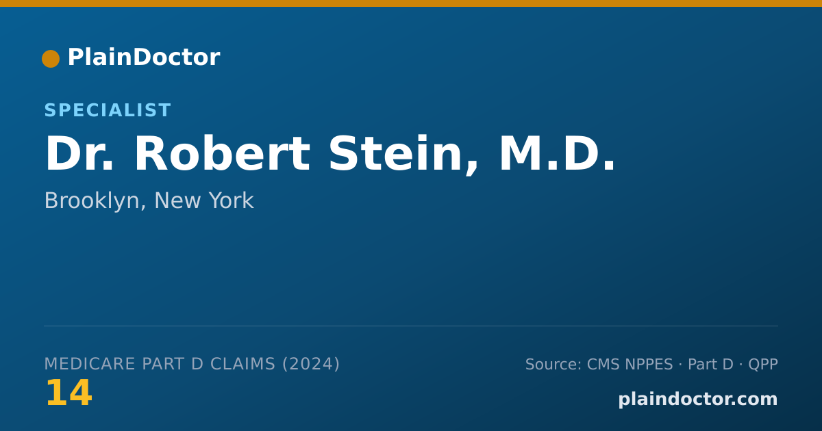 Shareable card for Robert Stein, M.D. - Specialist, Brooklyn, NY