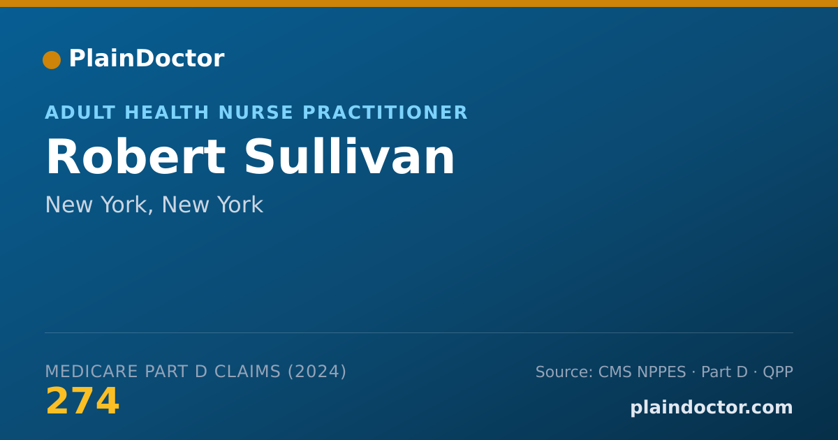 Shareable card for Robert Sullivan - Adult Health Nurse Practitioner, New York, NY
