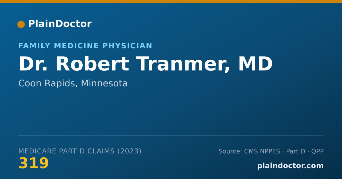 Shareable card for Robert Tranmer, MD - Family Medicine Physician, Coon Rapids, MN