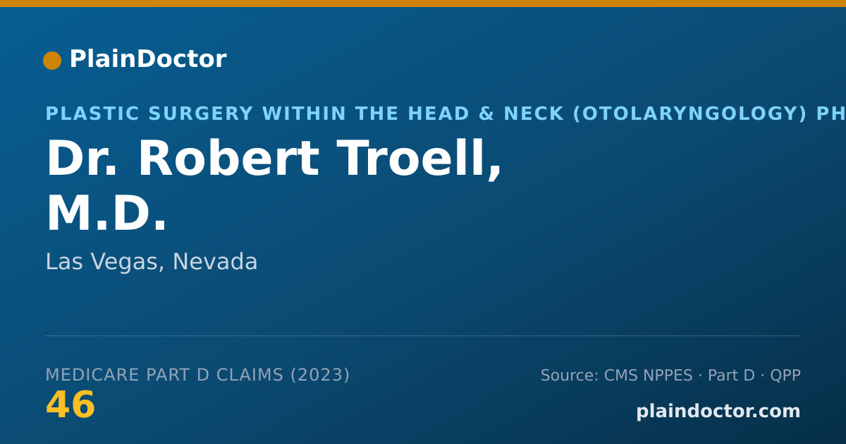 Shareable card for Robert Troell, M.D. - Plastic Surgery within the Head & Neck (Otolaryngology) Physician, Las Vegas, NV