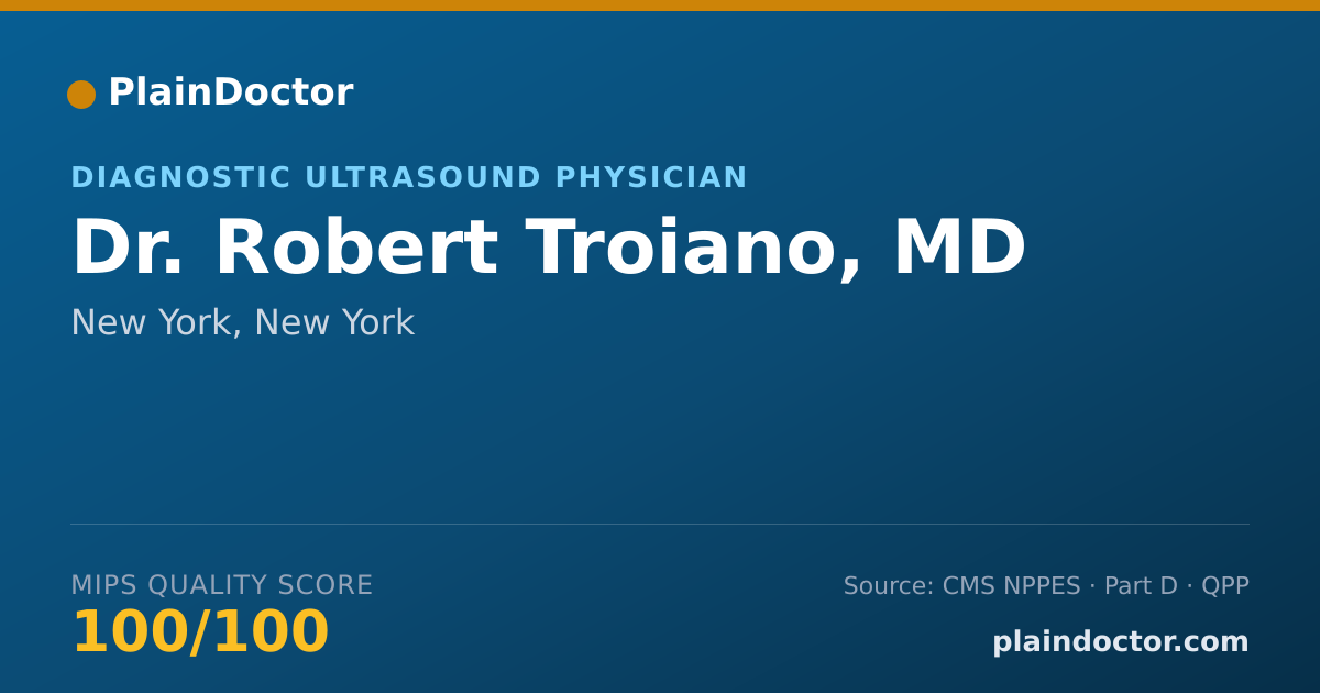 Shareable card for Robert Troiano, MD - Specialist, New York, NY