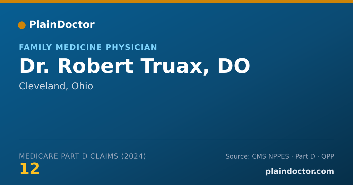 Shareable card for Robert Truax, DO - Family Medicine Physician, Cleveland, OH