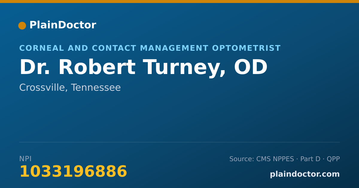 Shareable card for Robert Turney, OD - Corneal and Contact Management Optometrist, Crossville, TN